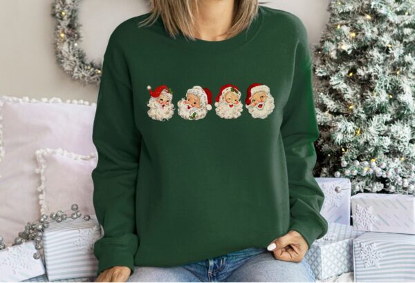 vintage santa christmas sweatshirt for women funny vintage t shirt with santa claus design comfortable holiday apparel lspaa