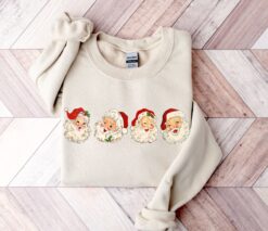 vintage santa christmas sweatshirt for women funny vintage t shirt with santa claus design comfortable holiday apparel w2lxw