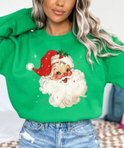 vintage santa christmas sweatshirt retro style design comfortable fit for holiday celebrations ideal for vintage t shirt lovers uffy9