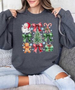 vintage santa claus t shirt for women with coquette bow design merry christmas theme fun holiday apparel for celebrating christmas dx47n scaled