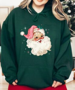 vintage santa hoodie retro style christmas apparel comfortable fit for holiday celebrations gk9oy