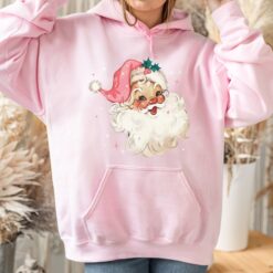 Vintage Santa Hoodie Retro Style Christmas Apparel Comfortable Fit for Holiday Celebrations