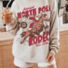vintage santa rodeo sweatshirt unisex cowboy crewneck christmas shirt with western style design for festive holiday celebrations gpb5b