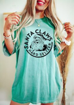 Vintage Santa Shirt Funny Christmas Tee Comfort Colors T-Shirt with Santa Claws Design for Holiday Celebrations