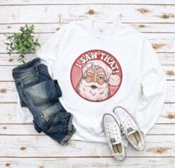 Vintage Santa Shirt with Funny Design for Christmas Parties and Winter Celebrations