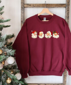 vintage santa sweatshirt for family matching christmas crewneck holiday apparel with retro design hfmxk scaled