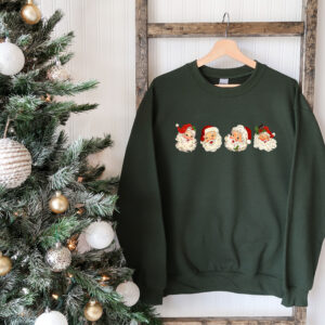 vintage santa sweatshirt for family matching christmas crewneck holiday apparel with retro design kg44h