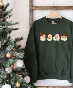 vintage santa sweatshirt for family matching christmas crewneck holiday apparel with retro design kg44h scaled