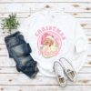 vintage santa sweatshirt for women in pink retro christmas shirt with classic design and trendy style 6m4rm