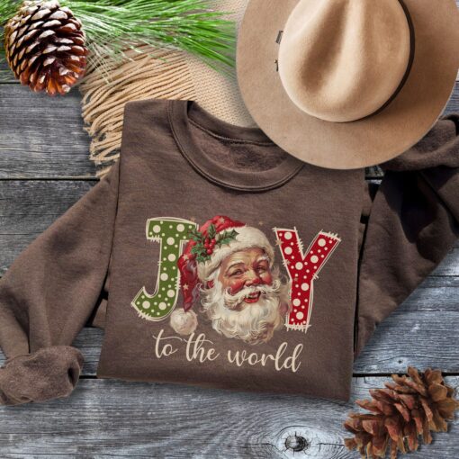 vintage santa sweatshirt for women with retro design and joyful christmas theme emybu scaled