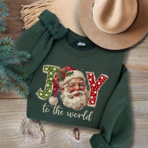 vintage santa sweatshirt for women with retro design and joyful christmas theme n0fk4