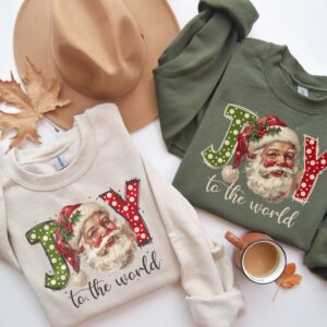 vintage santa sweatshirt for women with retro design and joyful christmas theme whjya scaled