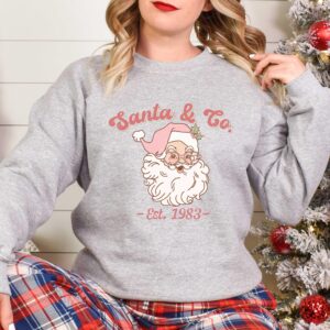 vintage santa sweatshirt retro christmas crewneck with fun design for holiday celebrations and everyday wear b4ham scaled