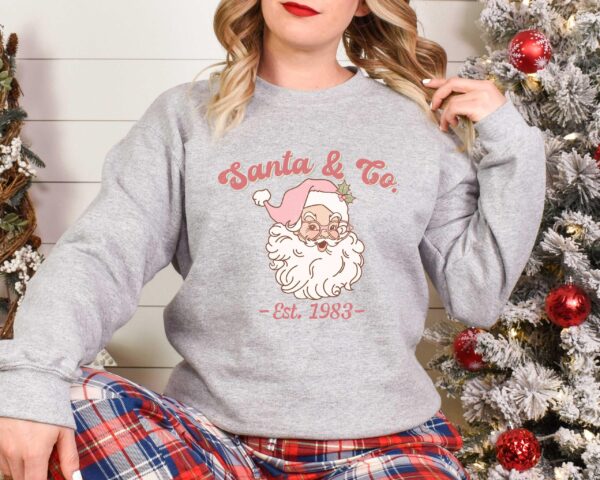 vintage santa sweatshirt retro christmas crewneck with fun design for holiday celebrations and everyday wear b4ham scaled