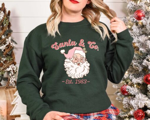 vintage santa sweatshirt retro christmas crewneck with fun design for holiday celebrations and everyday wear by6ki scaled