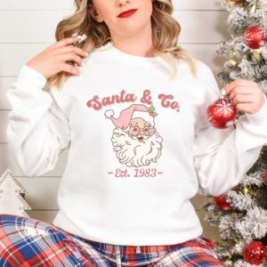 vintage santa sweatshirt retro christmas crewneck with fun design for holiday celebrations and everyday wear trfck scaled