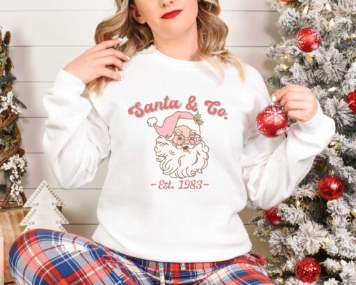 vintage santa sweatshirt retro christmas crewneck with fun design for holiday celebrations and everyday wear trfck scaled