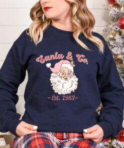 vintage santa sweatshirt retro christmas crewneck with fun design for holiday celebrations and everyday wear xidvg scaled