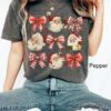 vintage santa t shirt for women comfort colors retro christmas tee oversized holiday top with bow design flxho