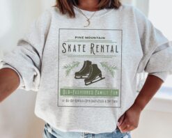 Vintage Skate Rental Sweatshirt for Ice Skater Moms with Unique Design and Comfortable Fit for Ice Skating Parties and Events