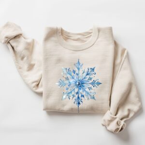 vintage snowflake sweatshirt for family matching christmas outfits plus size holiday sweater with unique snowflake design idesv