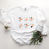 vintage snowman sweatshirt for women featuring fun snowman faces ideal for christmas and winter celebrations 1kqp8