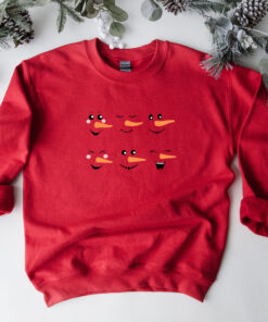 vintage snowman sweatshirt for women featuring fun snowman faces ideal for christmas and winter celebrations cptsu scaled