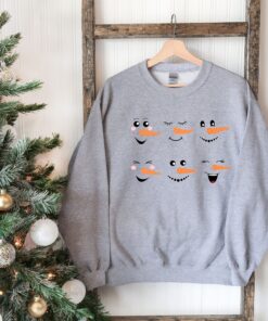 vintage snowman sweatshirt for women featuring fun snowman faces ideal for christmas and winter celebrations h7t4s scaled