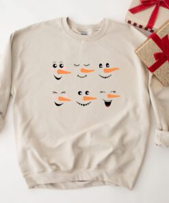 vintage snowman sweatshirt for women featuring fun snowman faces ideal for christmas and winter celebrations obqzt scaled