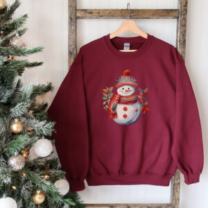 vintage snowman sweatshirt for women funny christmas crewneck with unique design comfortable holiday apparel 9eaoh