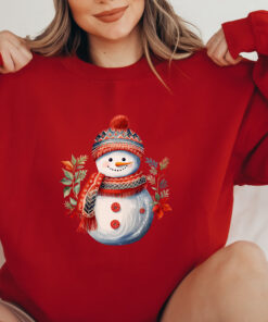 vintage snowman sweatshirt for women funny christmas crewneck with unique design comfortable holiday apparel cku3h scaled