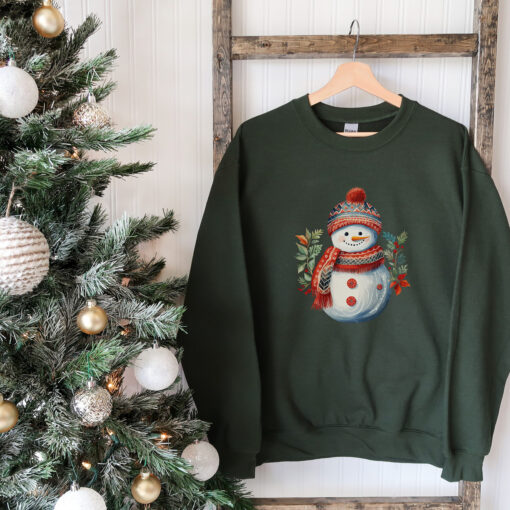 vintage snowman sweatshirt for women funny christmas crewneck with unique design comfortable holiday apparel ic5fd scaled