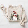 vintage snowman sweatshirt for women with christmas design and comfortable fit ideal for holiday gatherings and festive celebrations fjhlv