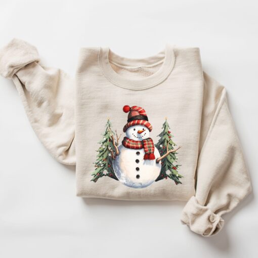 vintage snowman sweatshirt for women with christmas design and comfortable fit ideal for holiday gatherings and festive celebrations fjhlv scaled