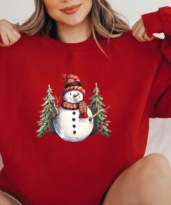 vintage snowman sweatshirt for women with christmas design and comfortable fit ideal for holiday gatherings and festive celebrations kt11g scaled