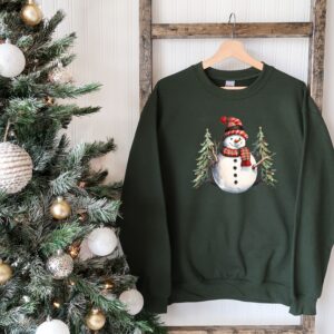 vintage snowman sweatshirt for women with christmas design and comfortable fit ideal for holiday gatherings and festive celebrations r84nm