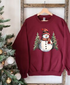 vintage snowman sweatshirt for women with christmas design and comfortable fit ideal for holiday gatherings and festive celebrations tkydh scaled