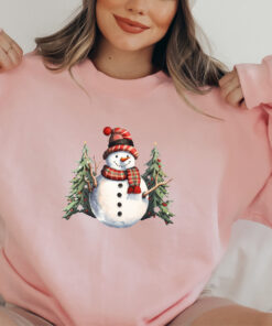 vintage snowman sweatshirt for women with christmas design and comfortable fit ideal for holiday gatherings and festive celebrations x2jig scaled