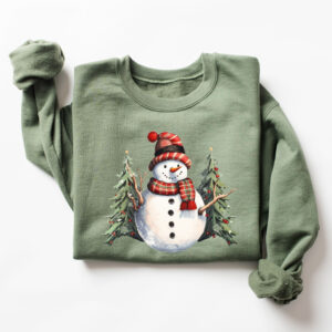 vintage snowman sweatshirt for women with christmas design and comfortable fit ideal for holiday gatherings and festive celebrations x95ay