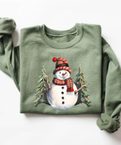 vintage snowman sweatshirt for women with christmas design and comfortable fit ideal for holiday gatherings and festive celebrations x95ay scaled