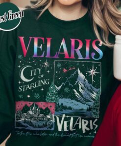 vintage sweatshirt featuring velaris city starlight design for book lovers and acotar fans ideal for christmas celebrations ltelv