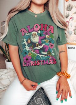 Vintage T Shirt Aloha Christmas Surfing Santa Hawaiian Tee Funny Xmas Party Mele Kalikimaka Comfort Colors Design 14 vintage t shirt aloha christmas surfing santa hawaiian tee funny xmas party mele kalikimaka comfort colors design t4e7v