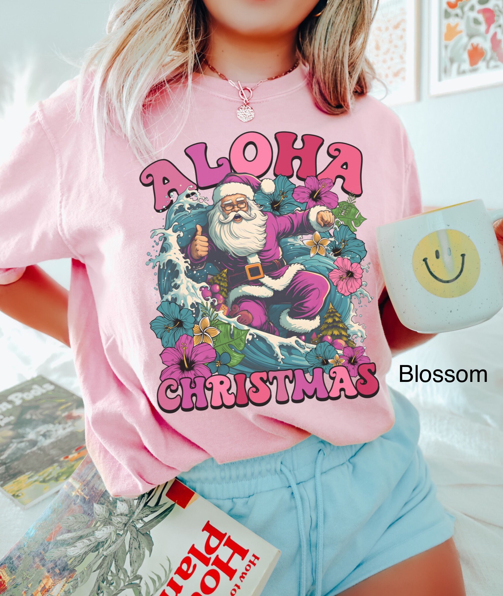 Vintage T Shirt Aloha Christmas Surfing Santa Hawaiian Tee Funny Xmas Party Mele Kalikimaka Comfort Colors Design 4 vintage t shirt aloha christmas surfing santa hawaiian tee funny xmas party mele kalikimaka comfort colors design vfhsf