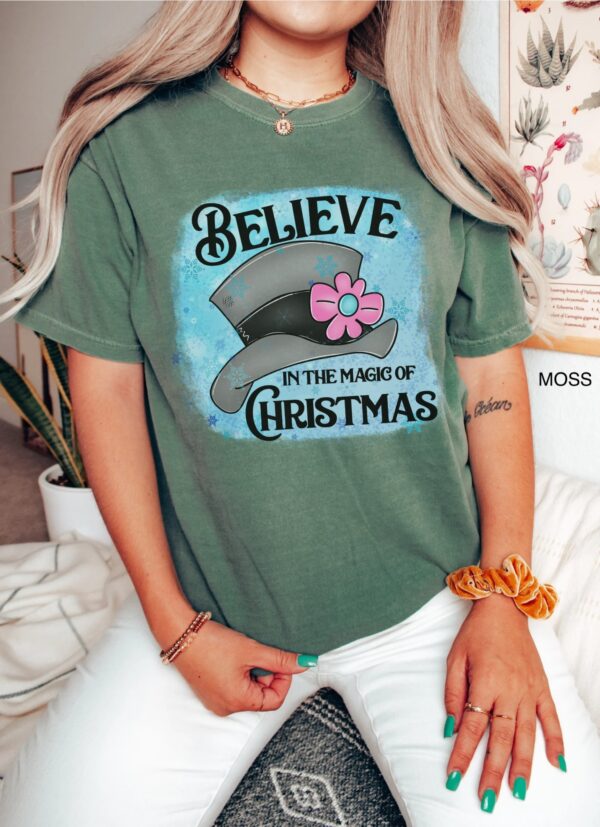 vintage t shirt believe in the magic of christmas frosty hat snowman design oversized tee for holiday celebrations and festive wear yfsfs