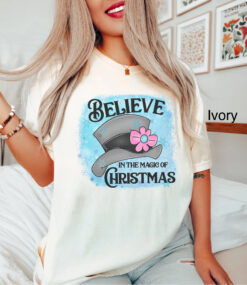 vintage t shirt believe in the magic of christmas snowman design oversized comfort colors tee for holiday celebrations epjbz