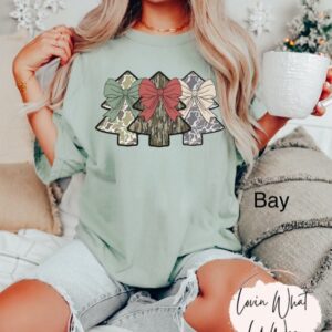 vintage t shirt camo christmas tree shirt oversized hunting tee with trendy holiday design and camouflage print for festive wear kjwz5