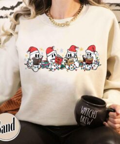 vintage t shirt christmas ghost reading sweatshirt for book lovers featuring cute spooky ghost design ideal for halloween and holiday celebrations avrjm