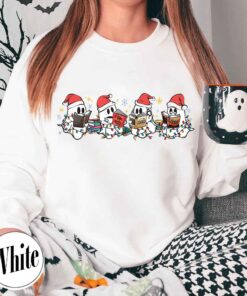 vintage t shirt christmas ghost reading sweatshirt for book lovers featuring cute spooky ghost design ideal for halloween and holiday celebrations lb8u0