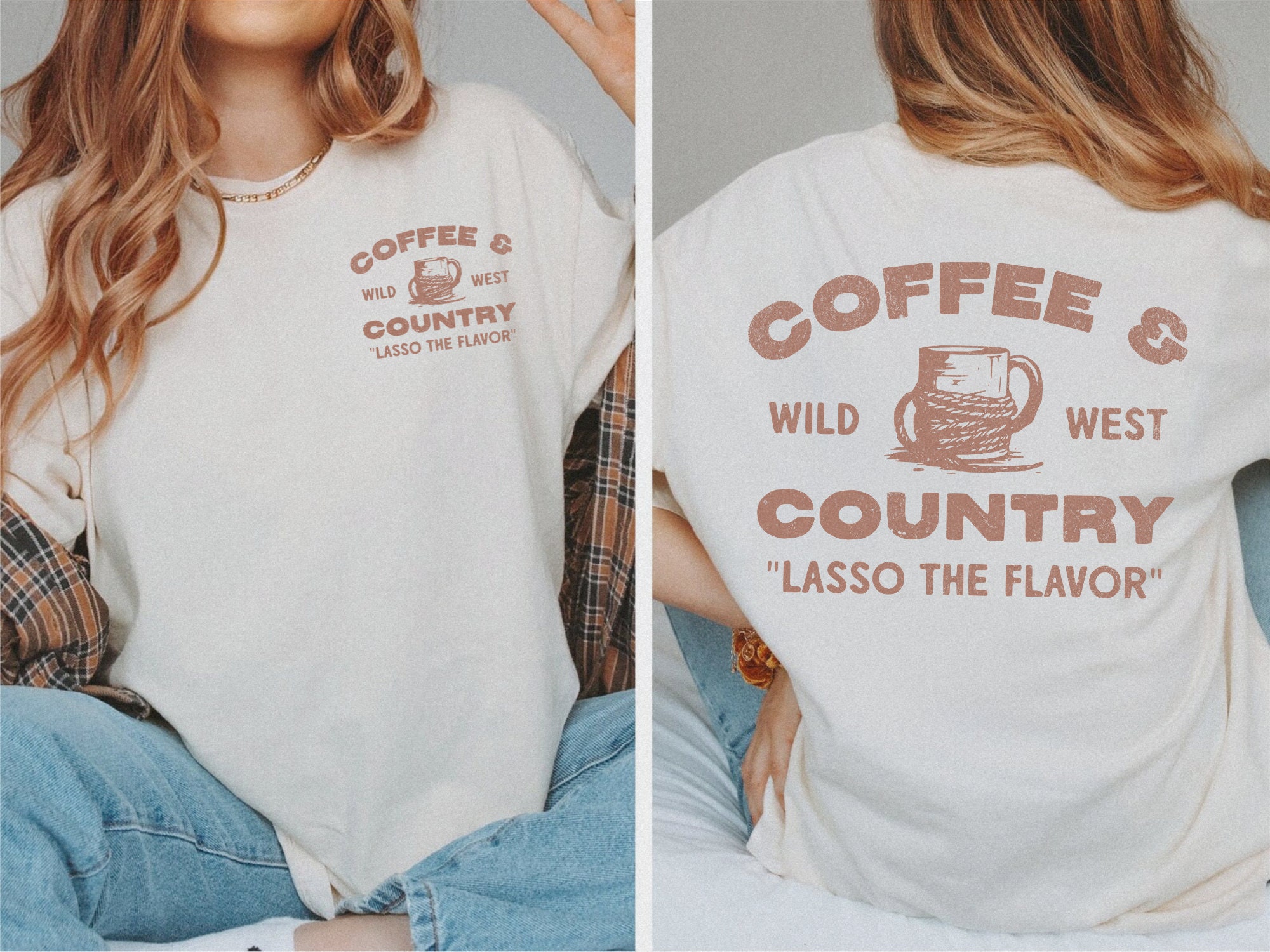 vintage t shirt coffee and country graphic tee unisex comfort colors oversize wild west design for cowgirl and coffee lovers cbsav