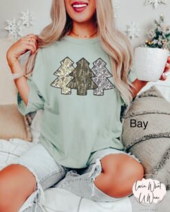 vintage t shirt comfort colors camo christmas tree design for men and women oversized holiday apparel hunting tee yhxde